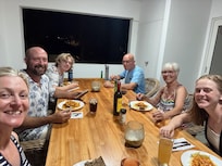 Dinner around the spacious outdoor table