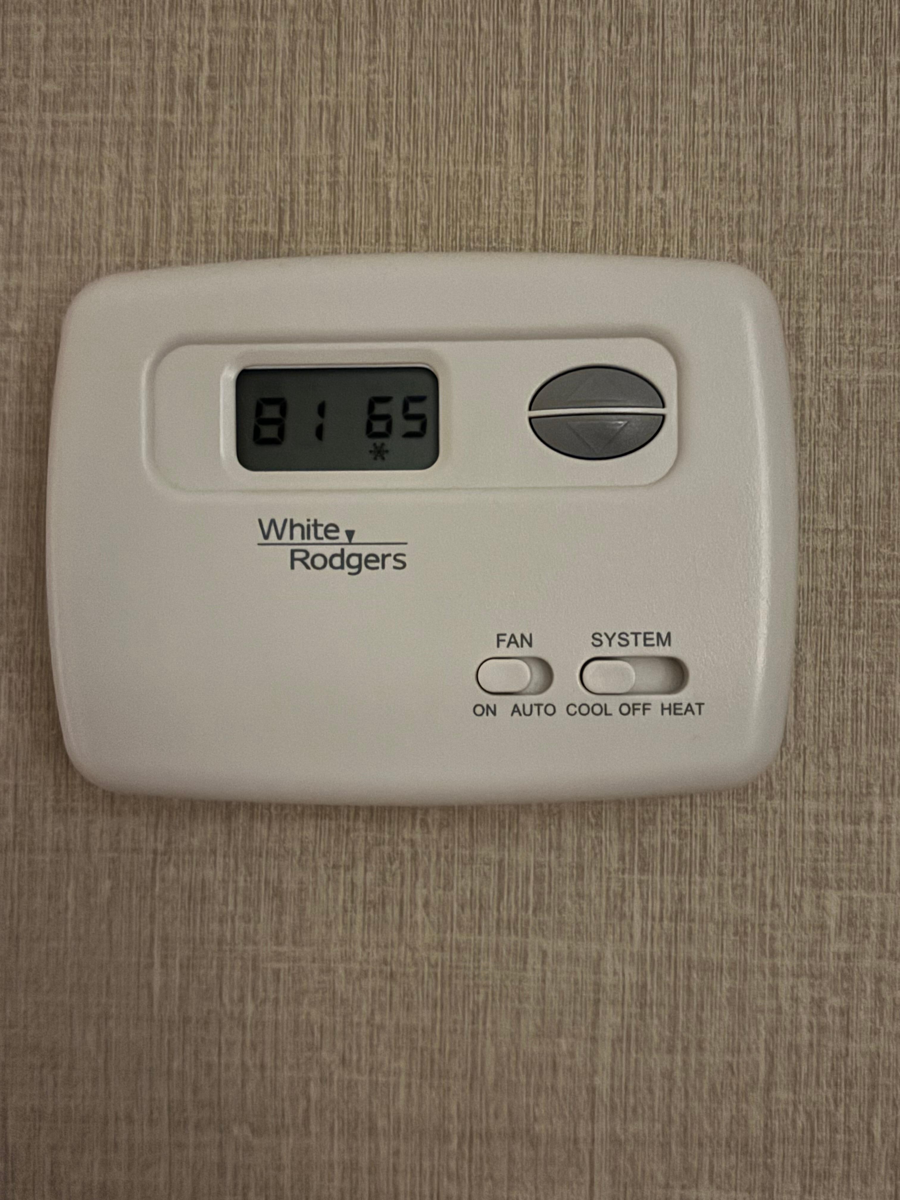 Thermostat when I arrived