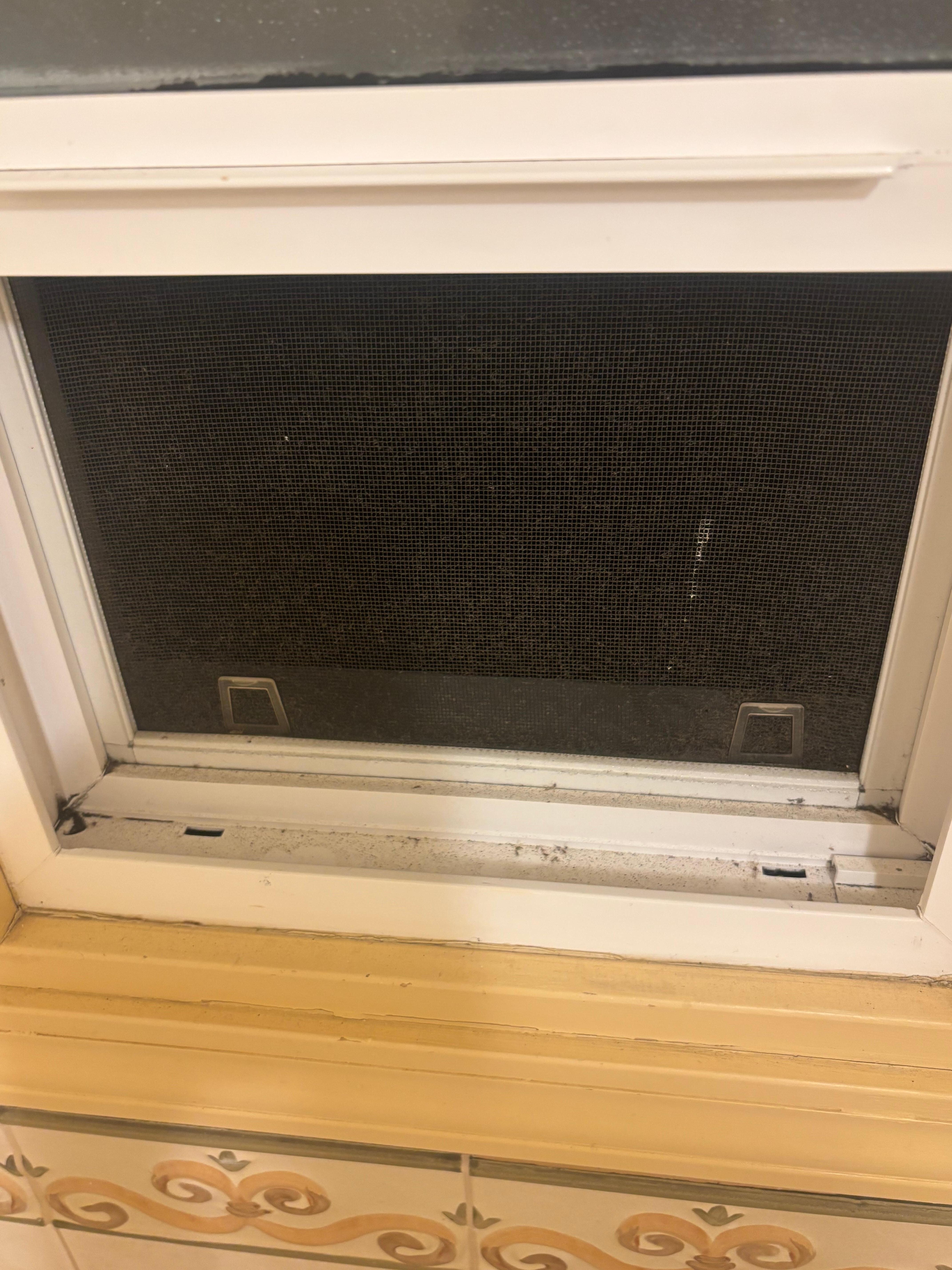 Dirty windows, only ventilation in bathroom. No fan. Mold smell everywhere. 