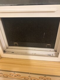 Dirty windows, only ventilation in bathroom. No fan. Mold smell everywhere.