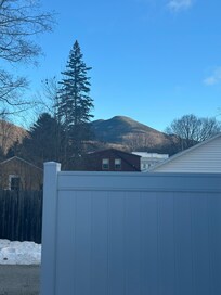 Mountain view from yard/hot tub area