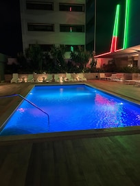 Pool at night