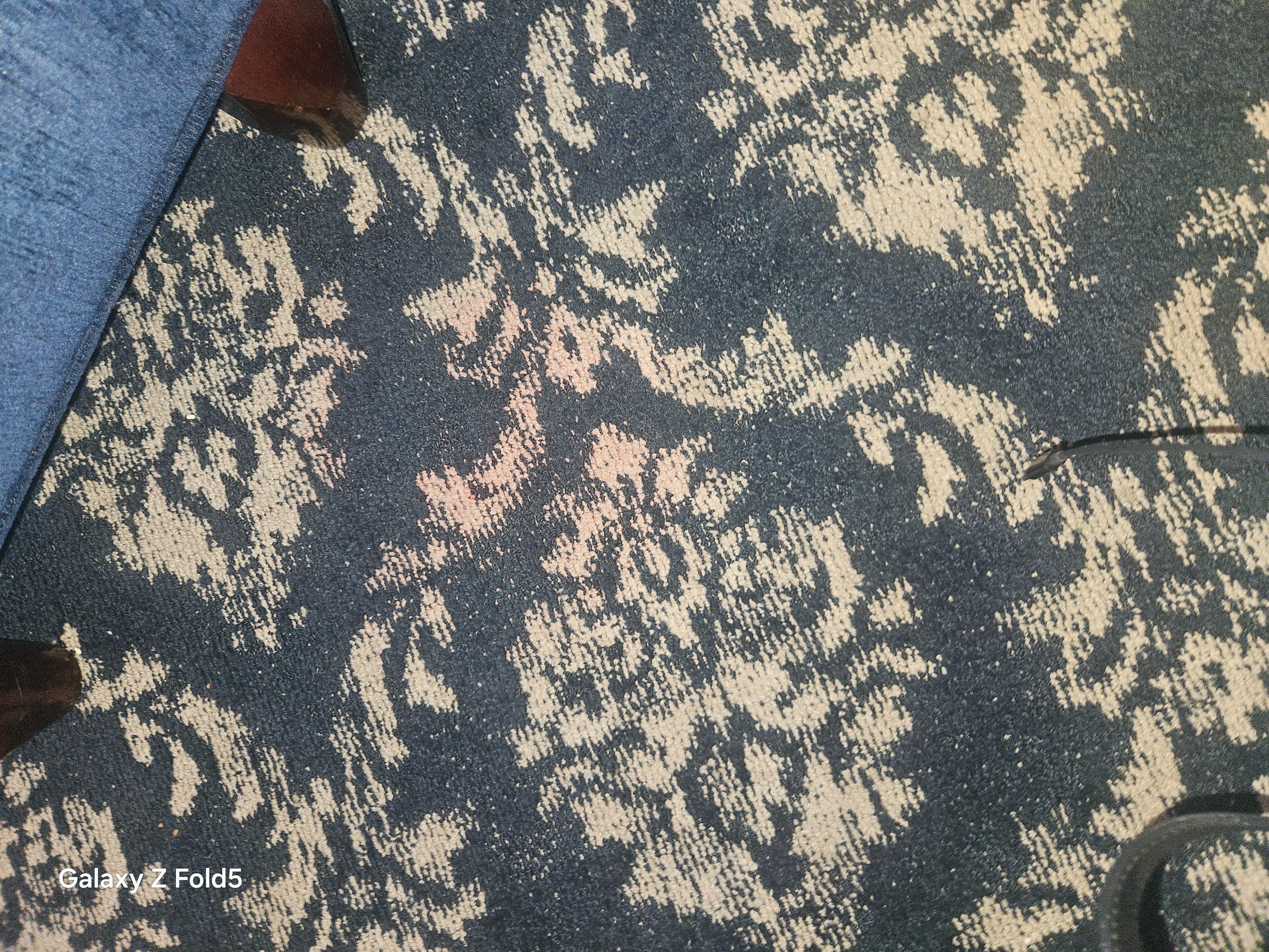 Stained rug