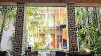 Looking out from courtyard