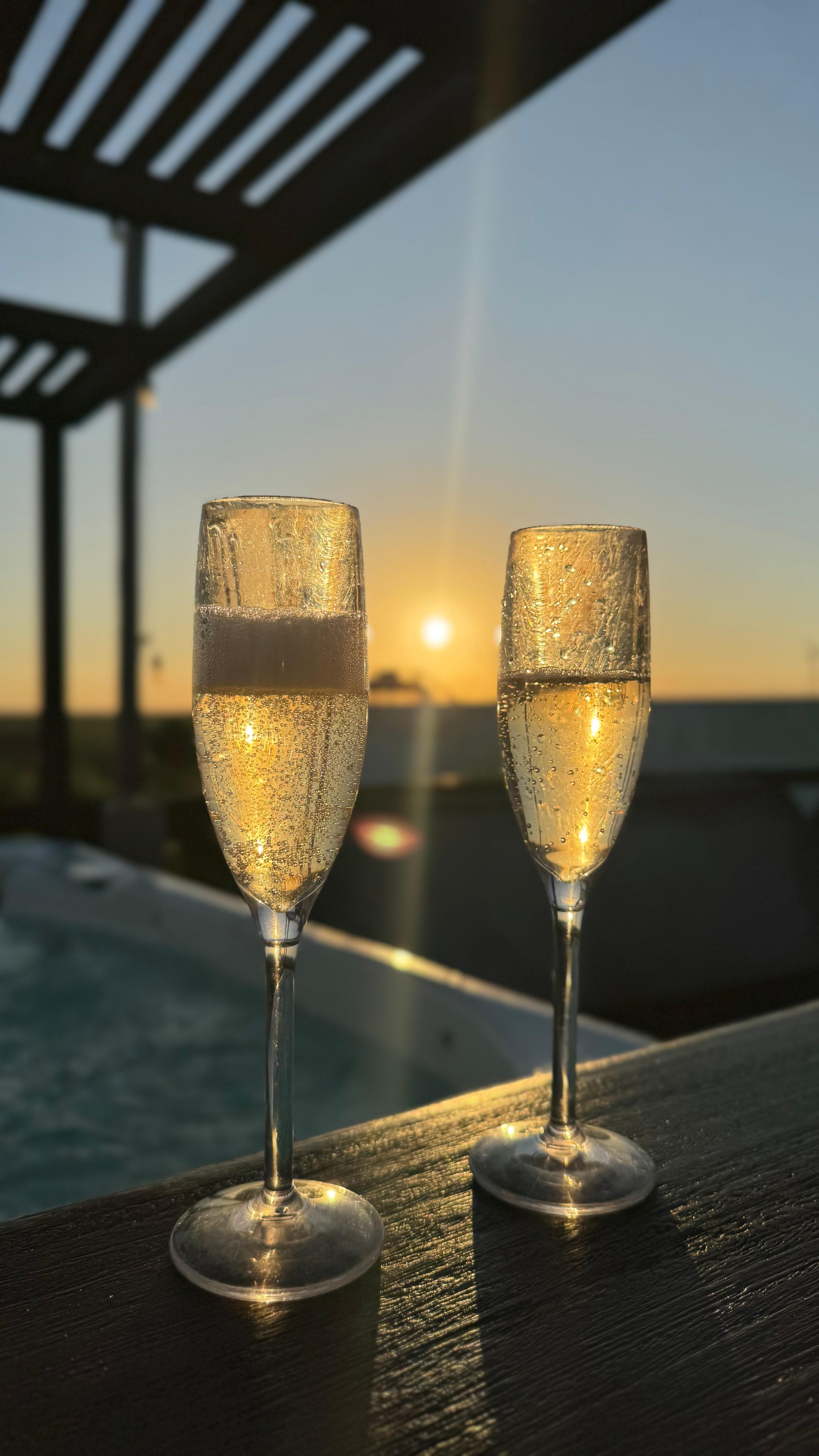 Sunset on the roof - bring your own champagne 