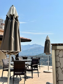 The pool area