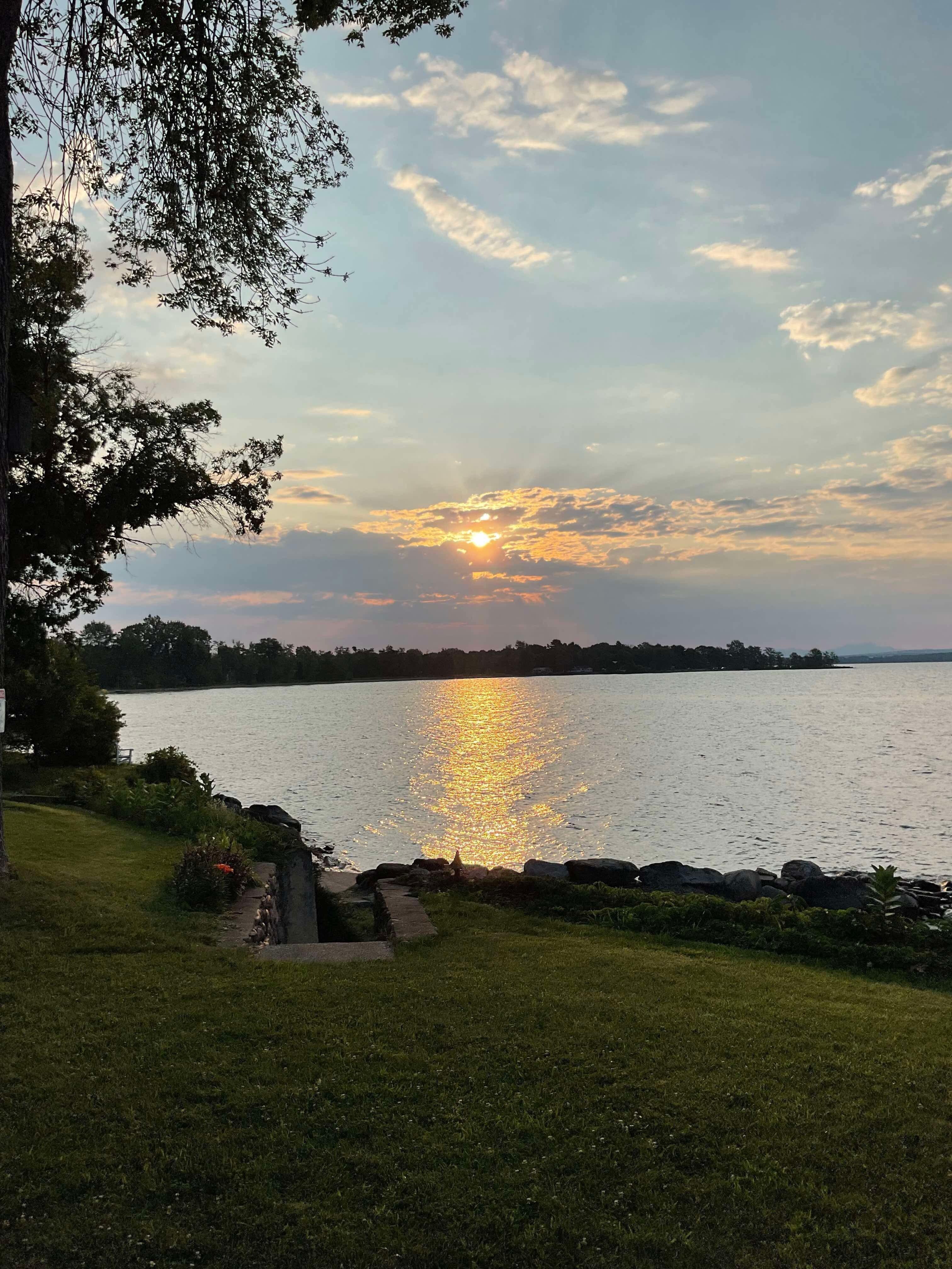 Sunrise each morning.