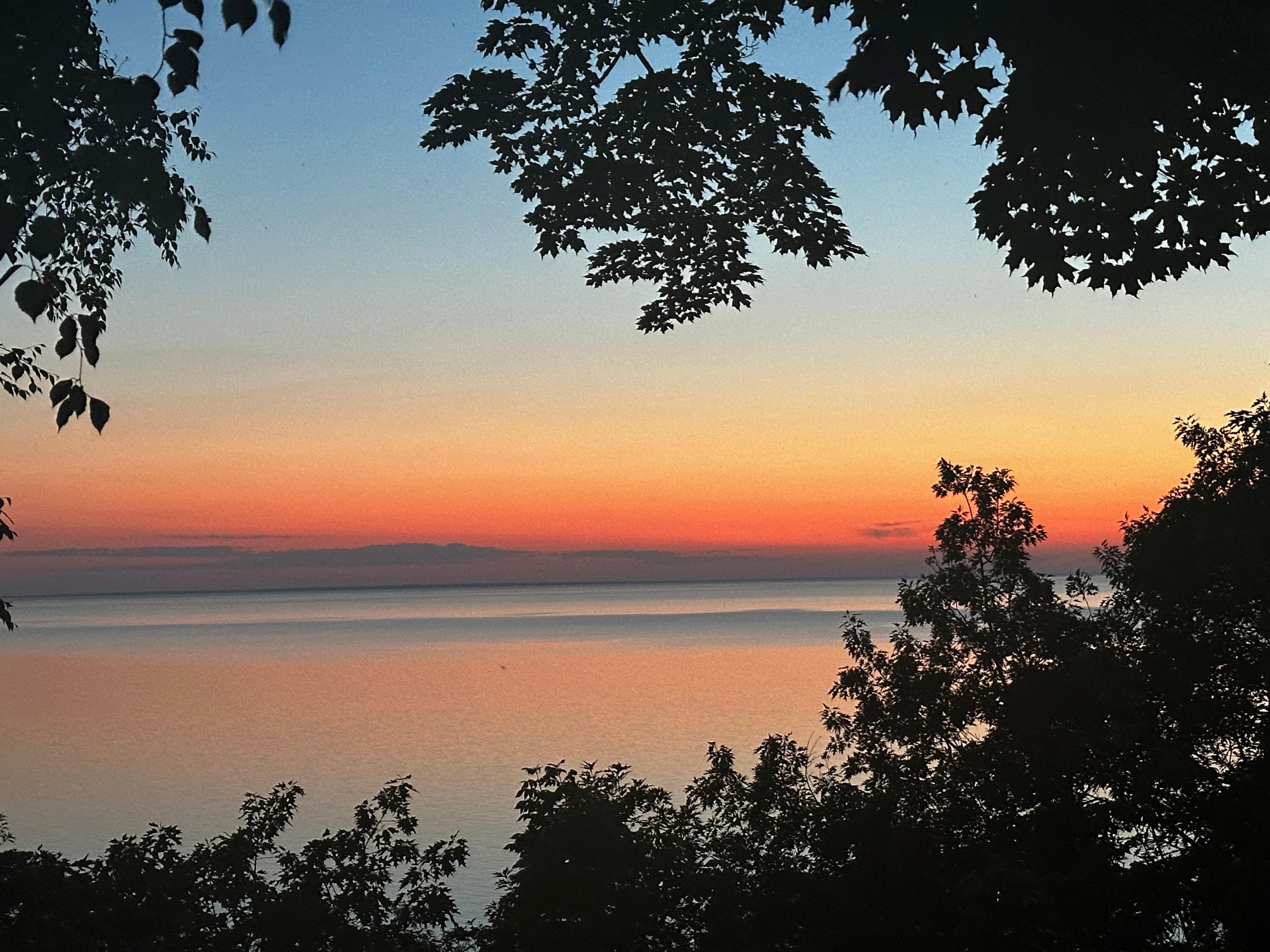Sunset view from deck