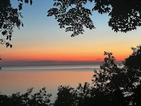 Sunset view from deck