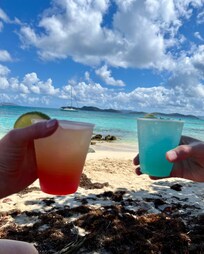 Beach view near the open bar
