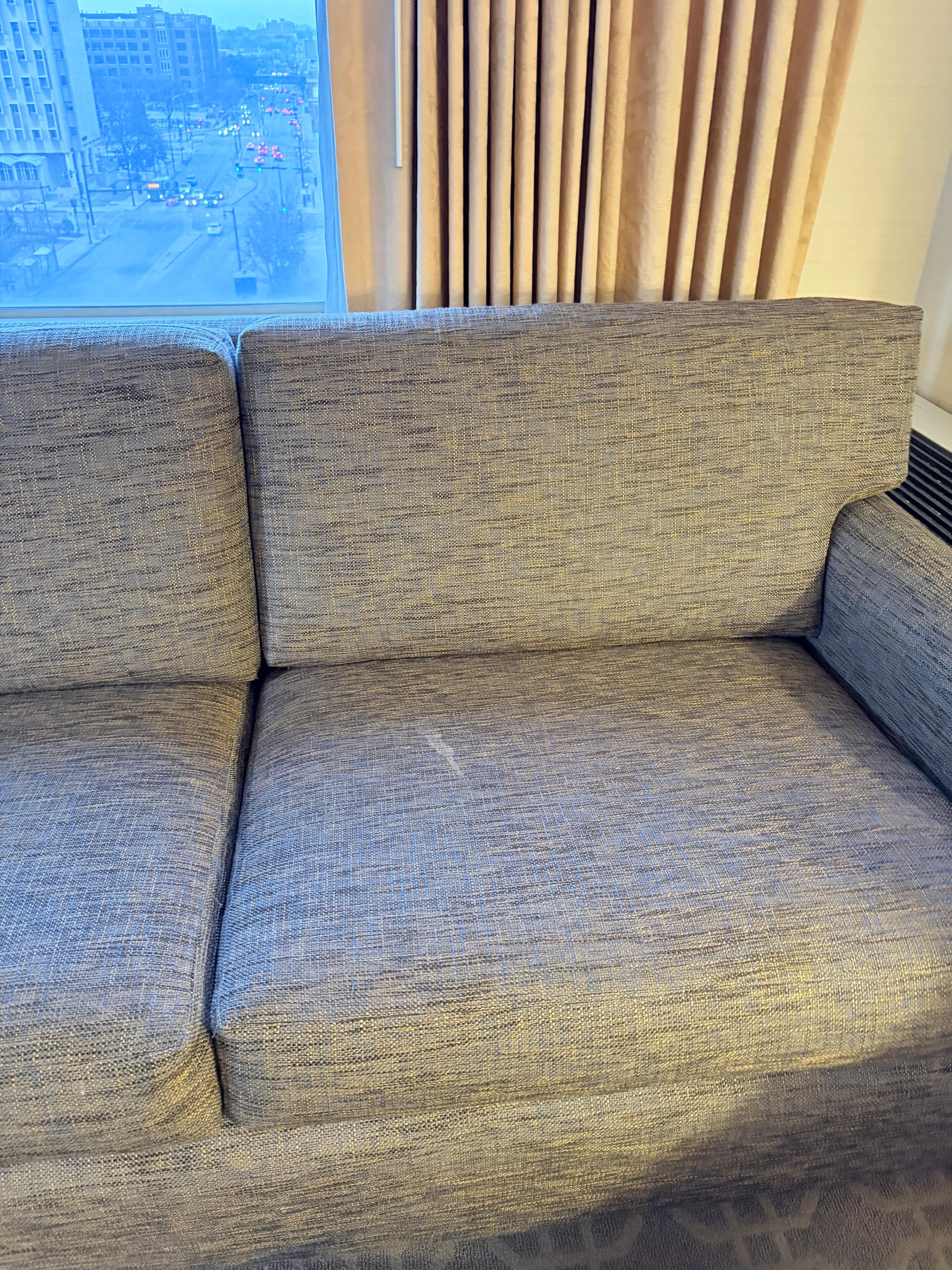 Stained or bleached sofa