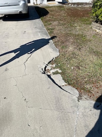 Broken driveway