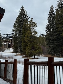 Ski home for lunch or end of day right up to the porch