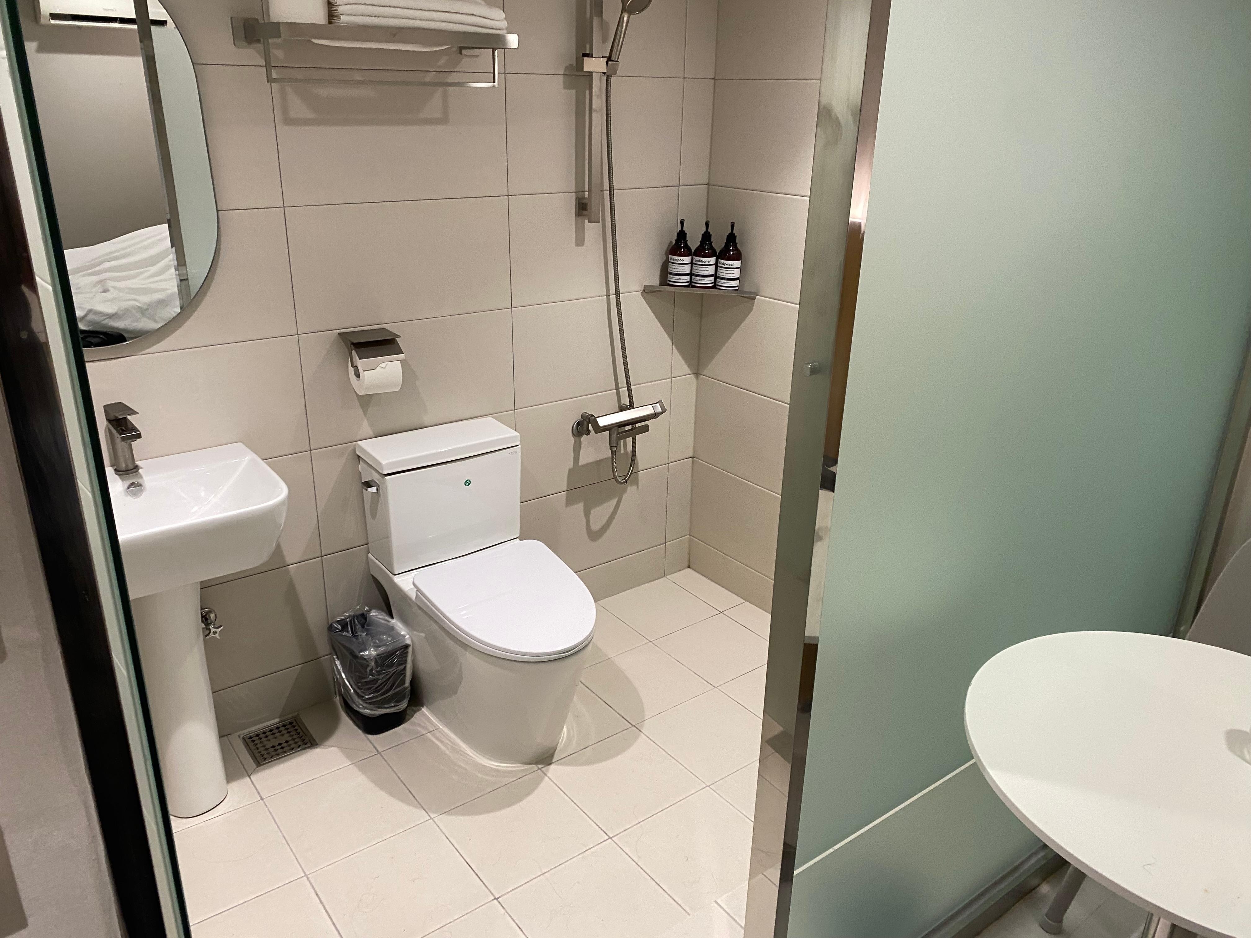 cleanest bathroom/ shower 