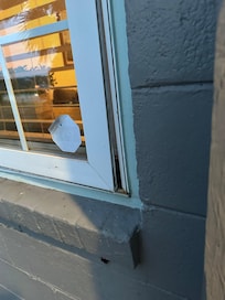 Front window that isn't seated correctly in the frame