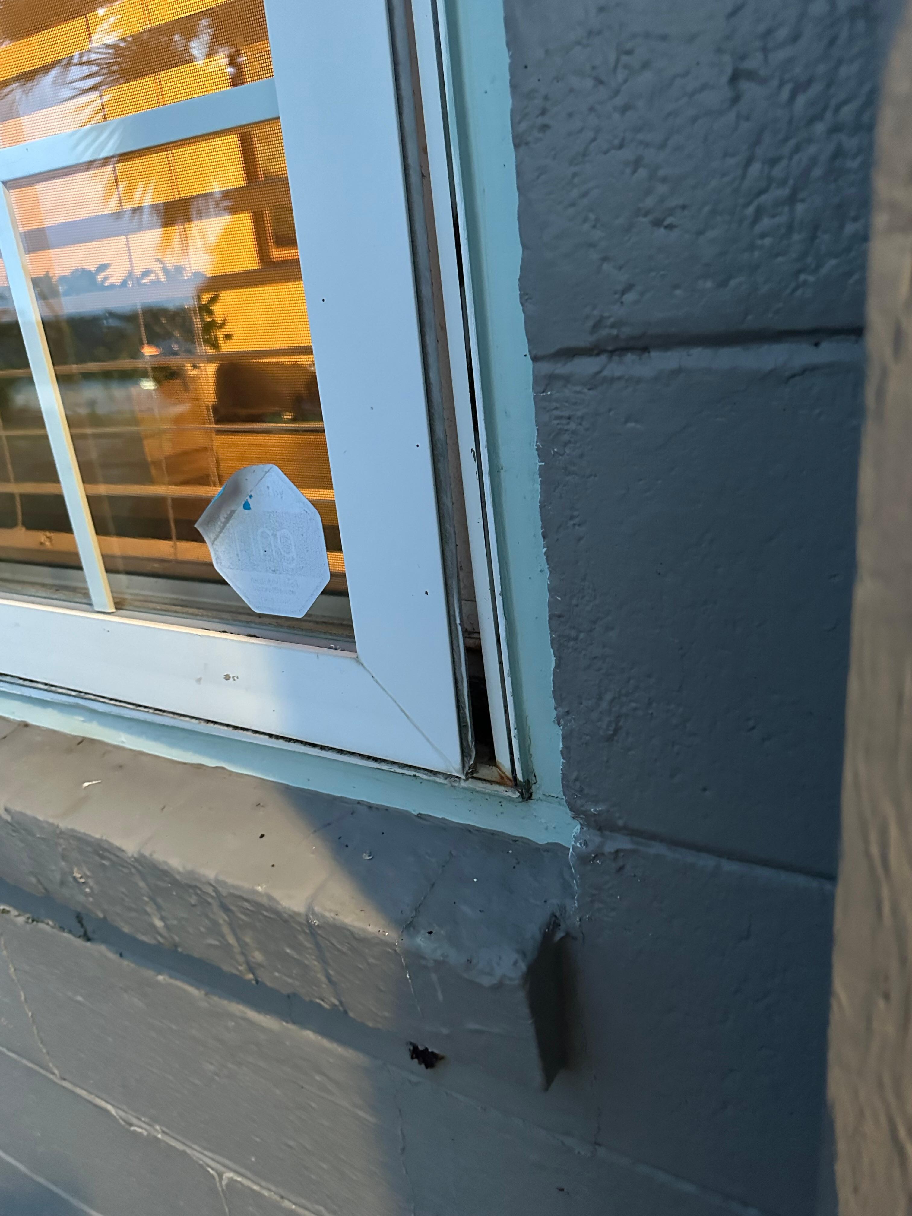 Front window that isn't seated correctly in the frame
