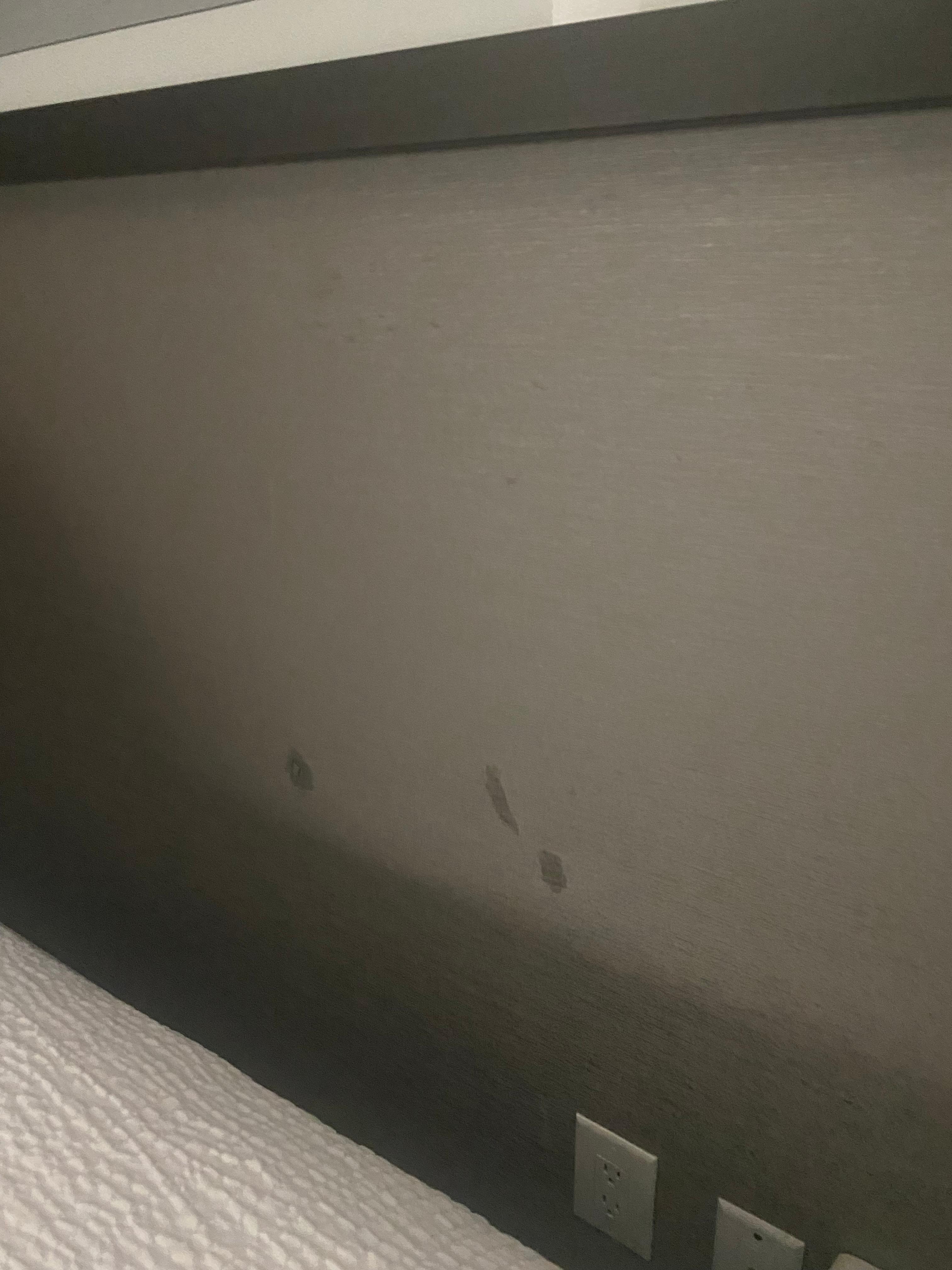 The walls were marked and in need of paint