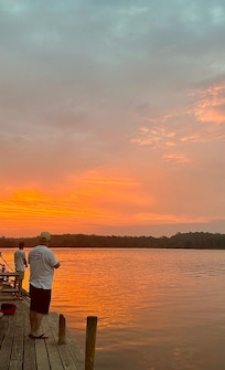 More fishing - boys caught a flat head each!