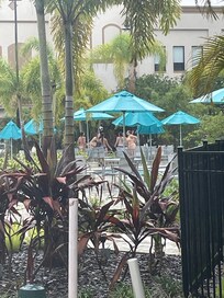 Rain party at the pool!