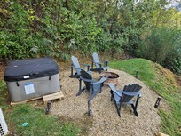 Hot tub and fire pit