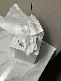 Used tissue box