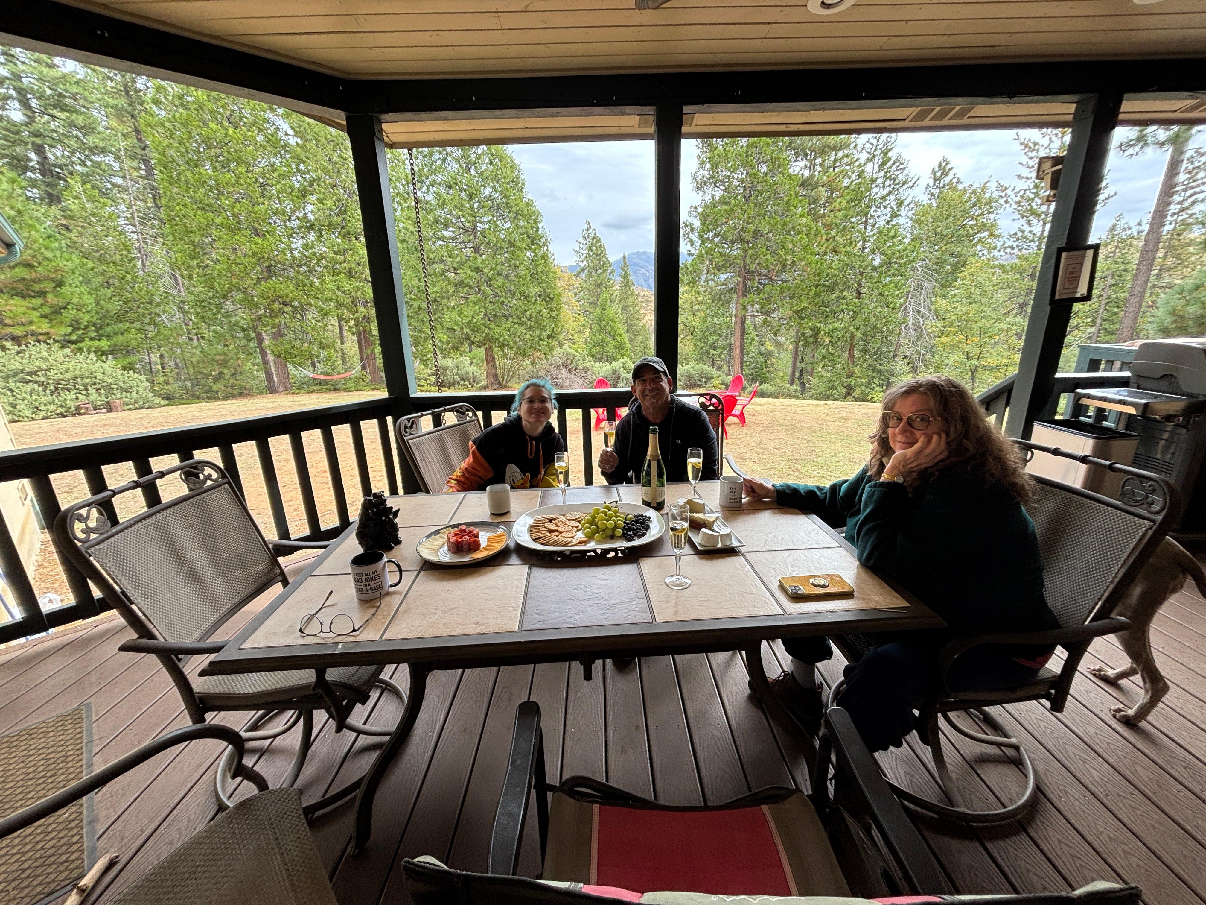 Light brunch on back porch