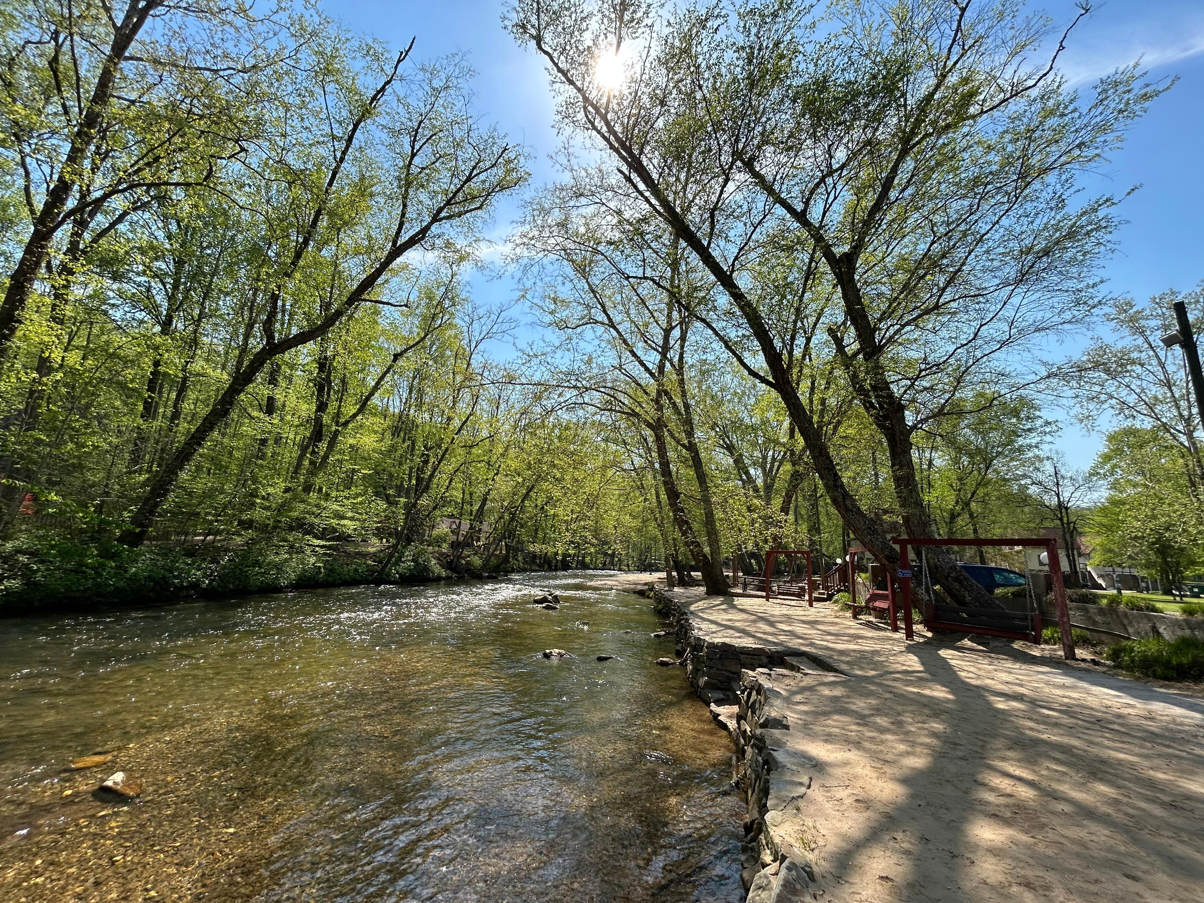 River on hotel property