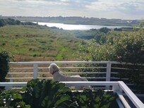 Evening view from decking