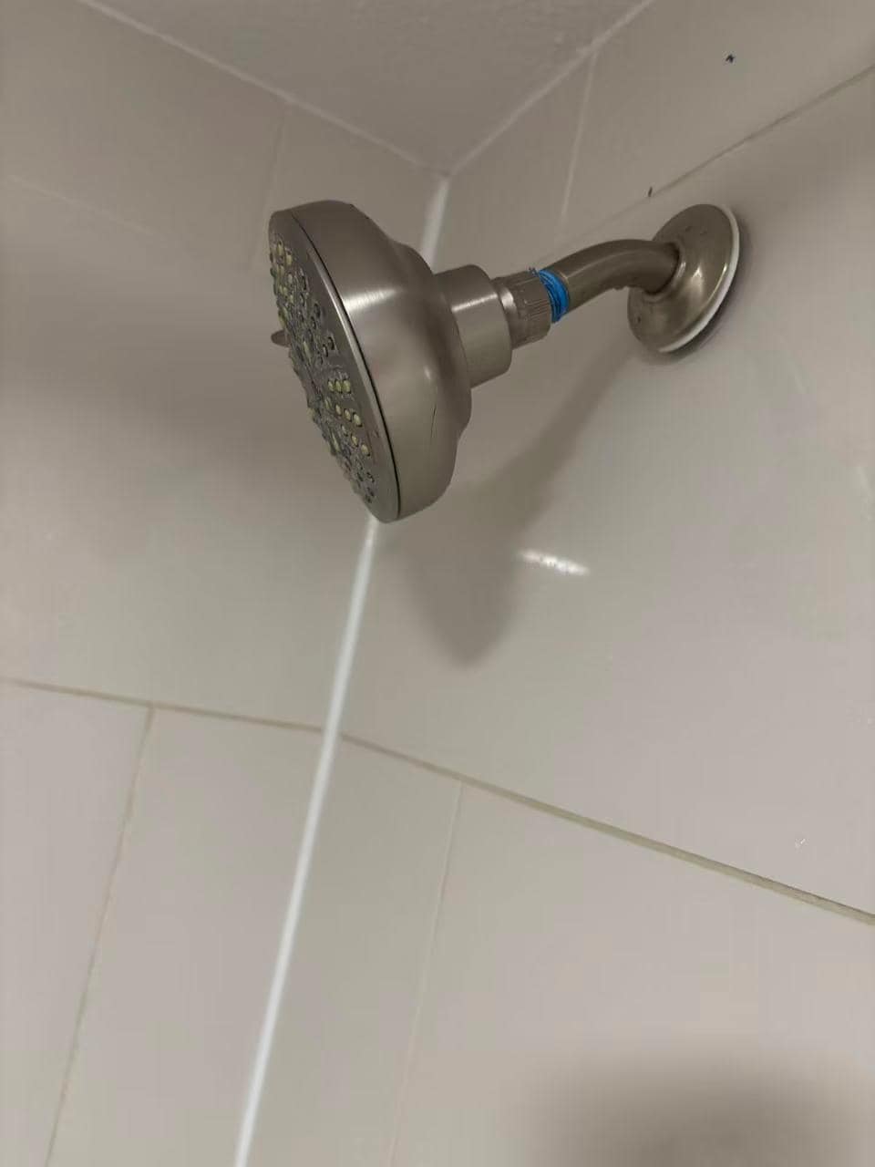 shower head fell off.