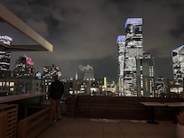 View of Hudson Yards and “the Edge” from the terrace