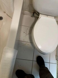 Dirty Bathroom/Broken Tile