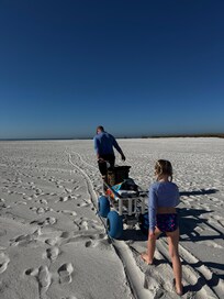 Long walk to beach. This is about half of the distance.