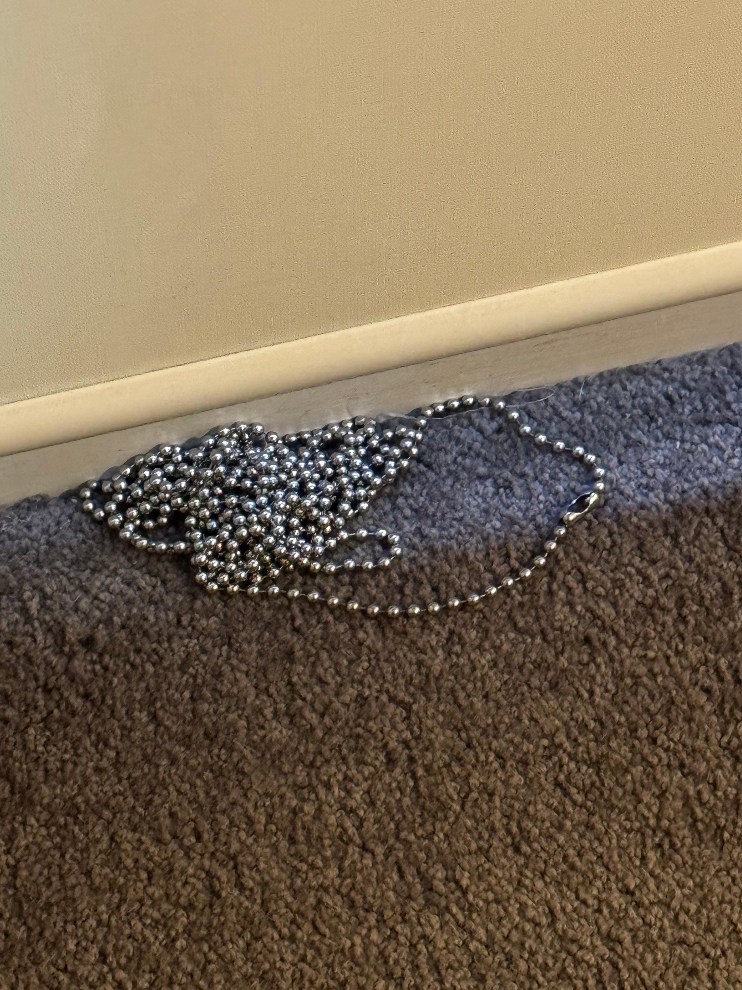 Broken blind in bedroom 