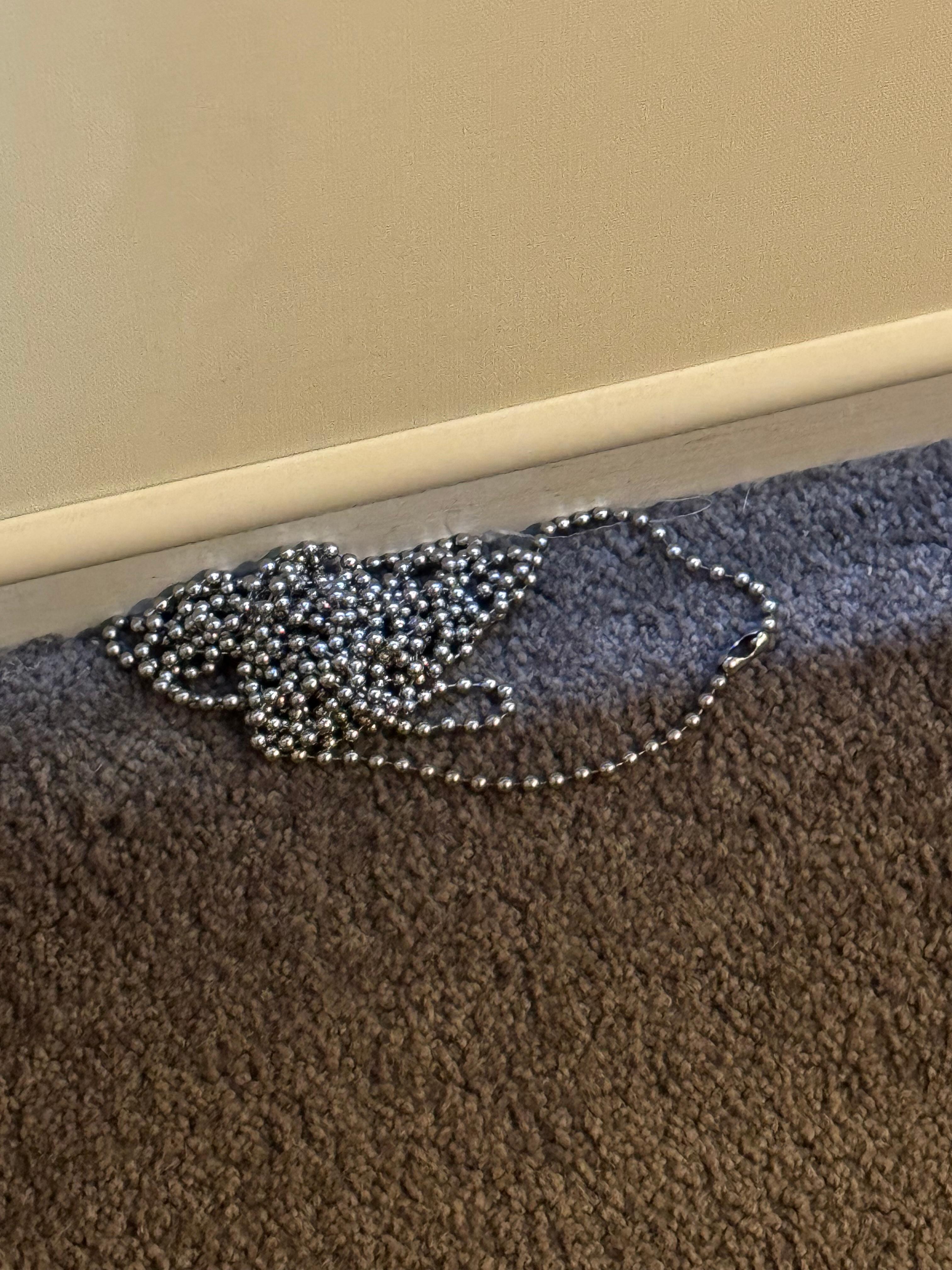 Broken blind in bedroom 