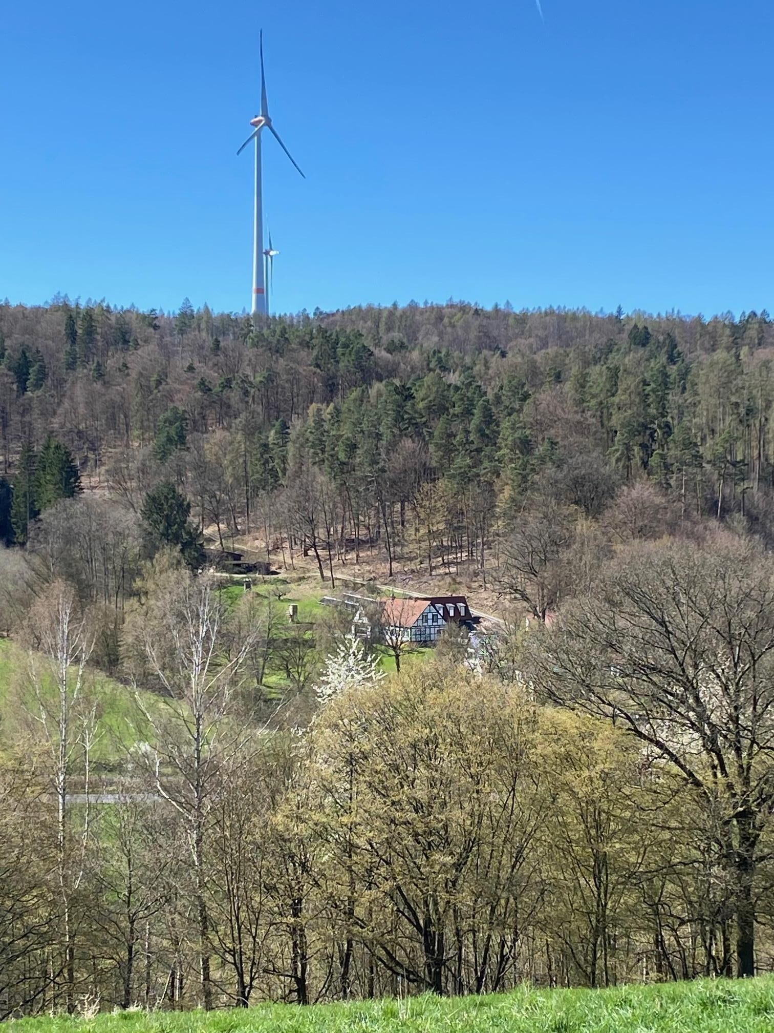 Blick vom Höhenweg "Buchenau" auf das Forsthaus