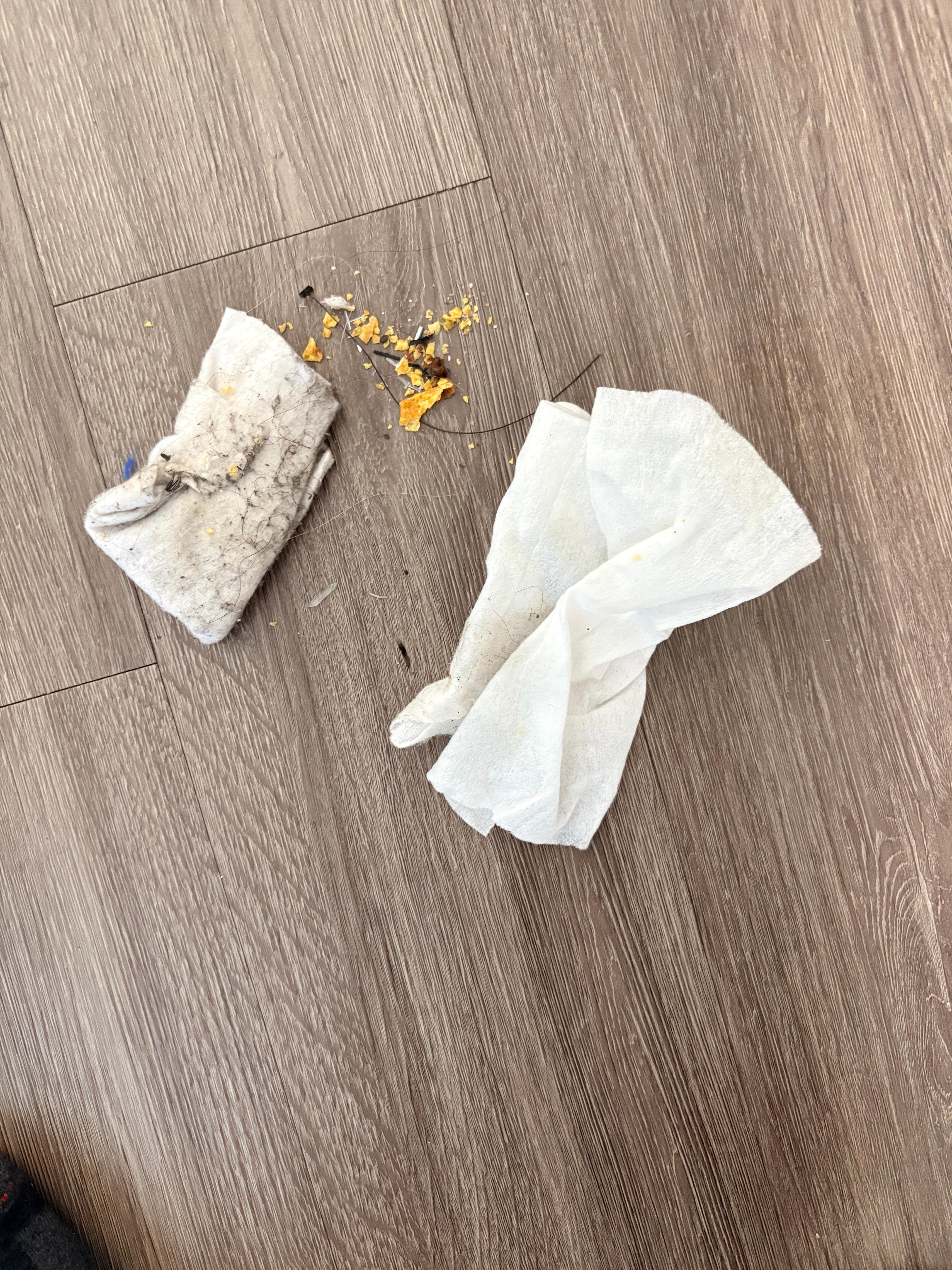 From “sweeping” up the room after not having the room cleaned. 