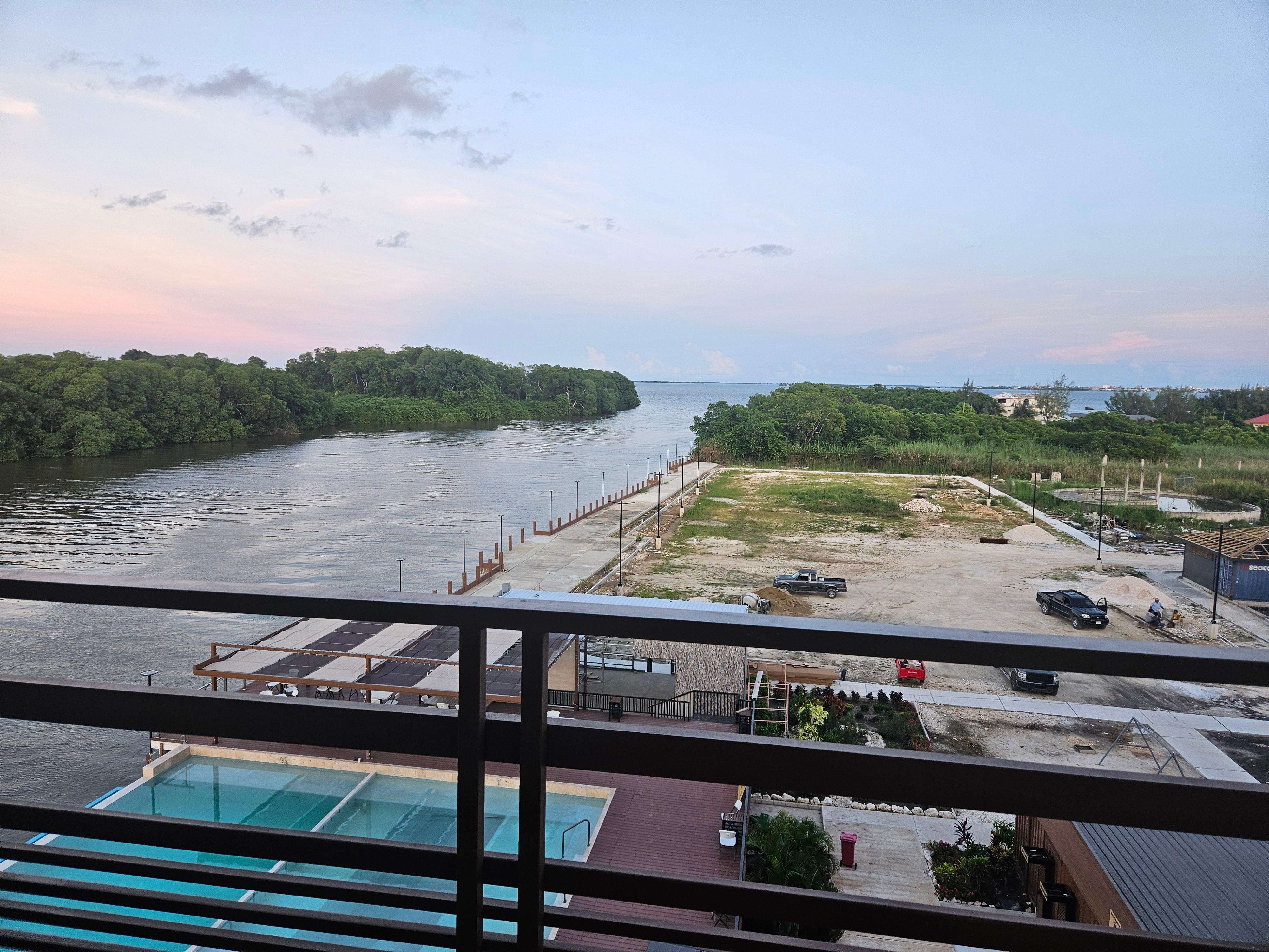 view from our window.  They are currently building a new conference center.