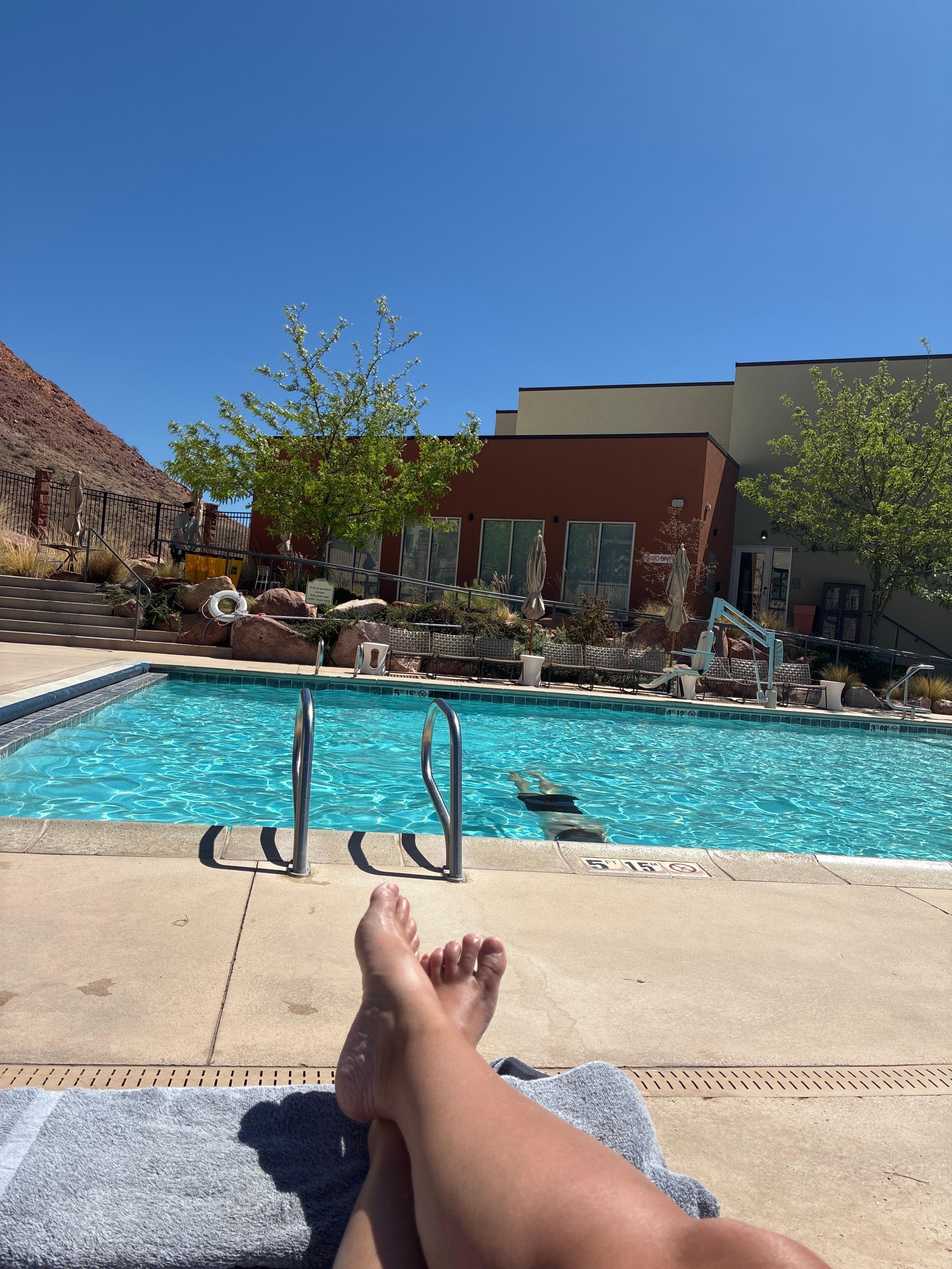 Lovely pool and backdrop 