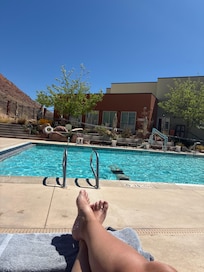 Lovely pool and backdrop