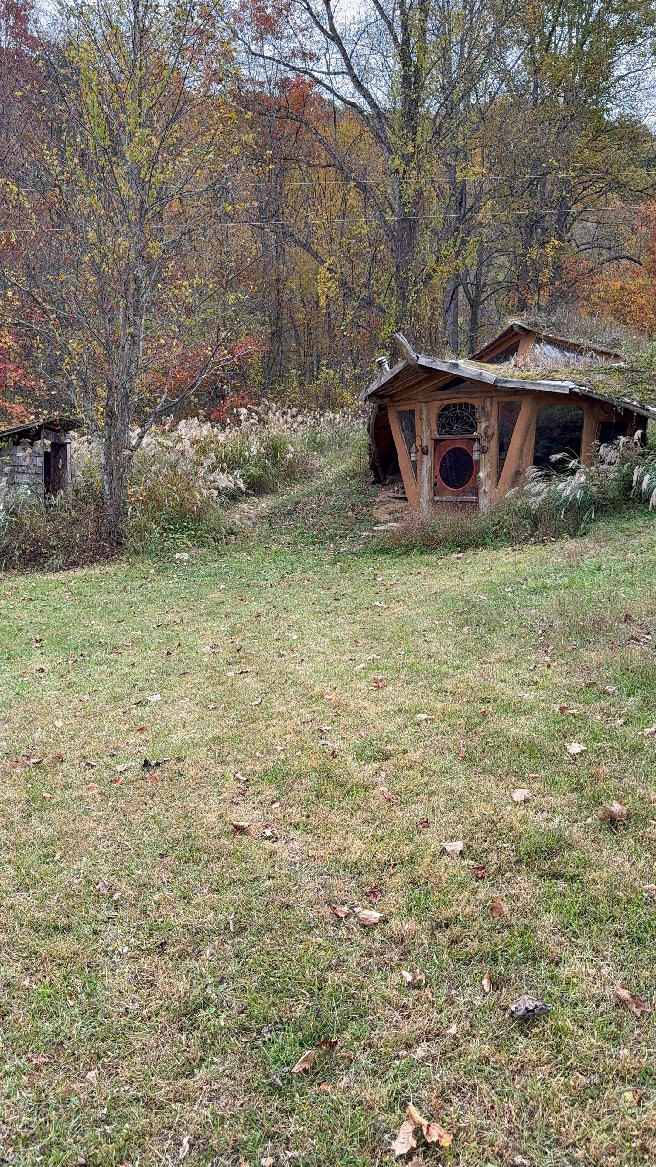Hobbithenge and outhouse.