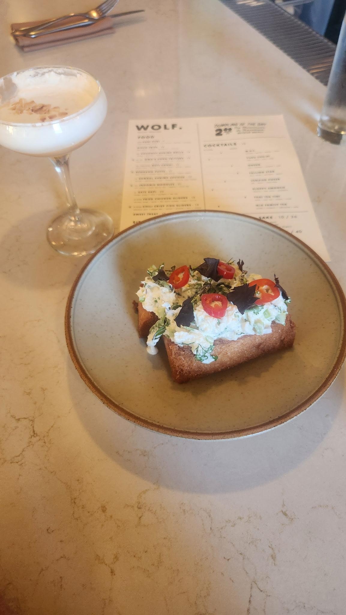 Crab Toast from The Wolf. 👍👍