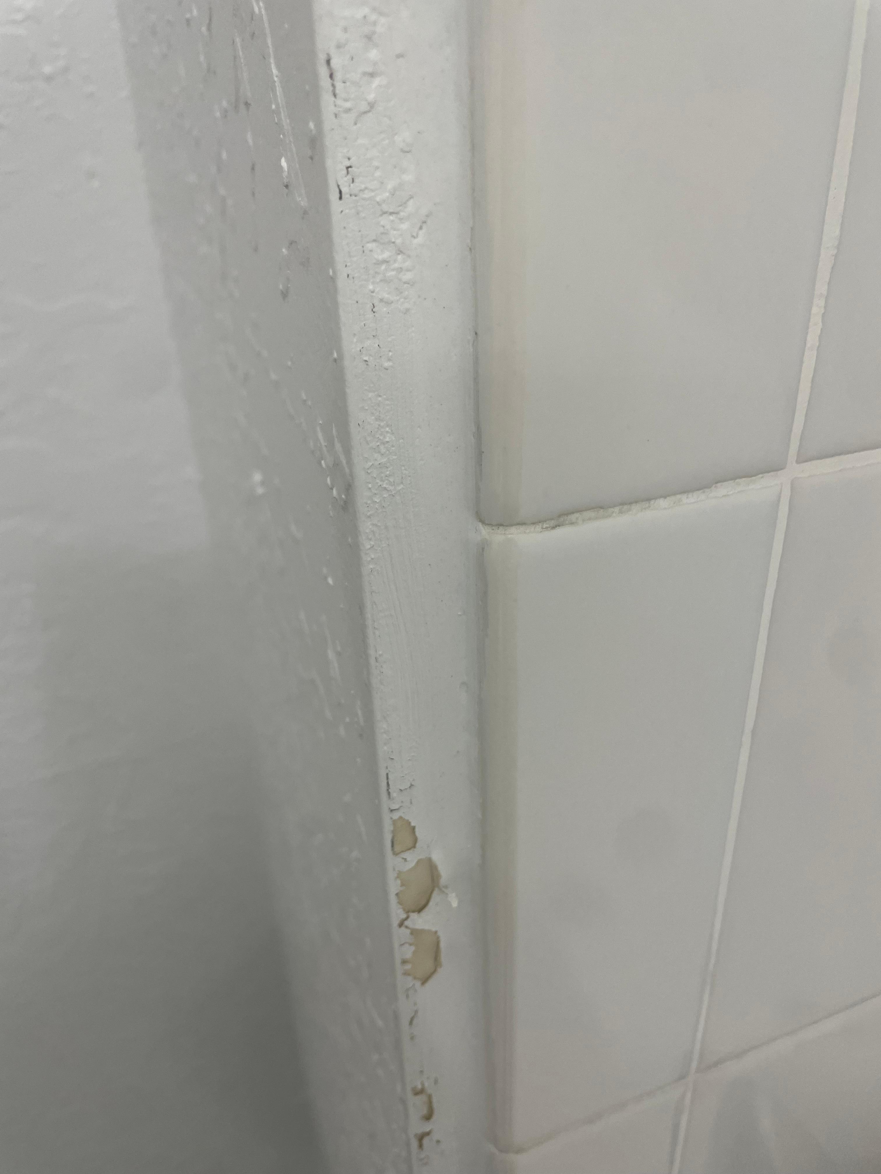 Wall by shower