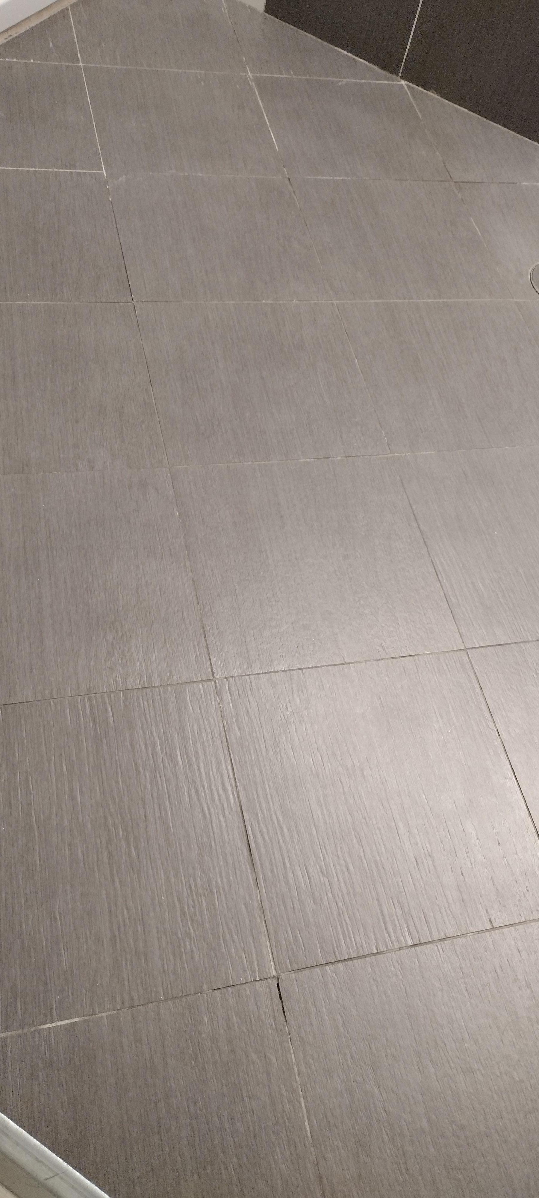 grouting needs maintenance and regrouting.