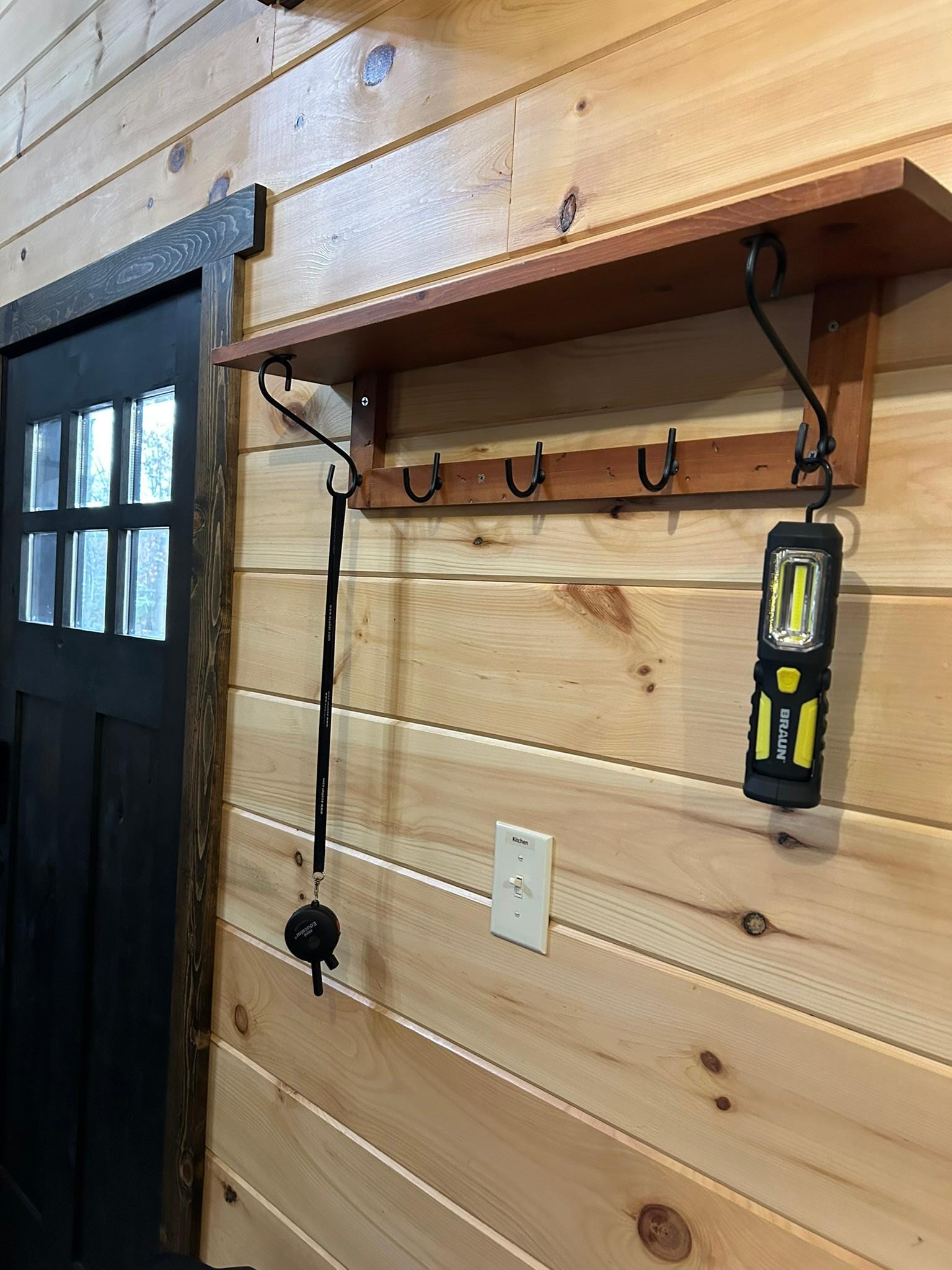 Flashlight for nighttime provided.