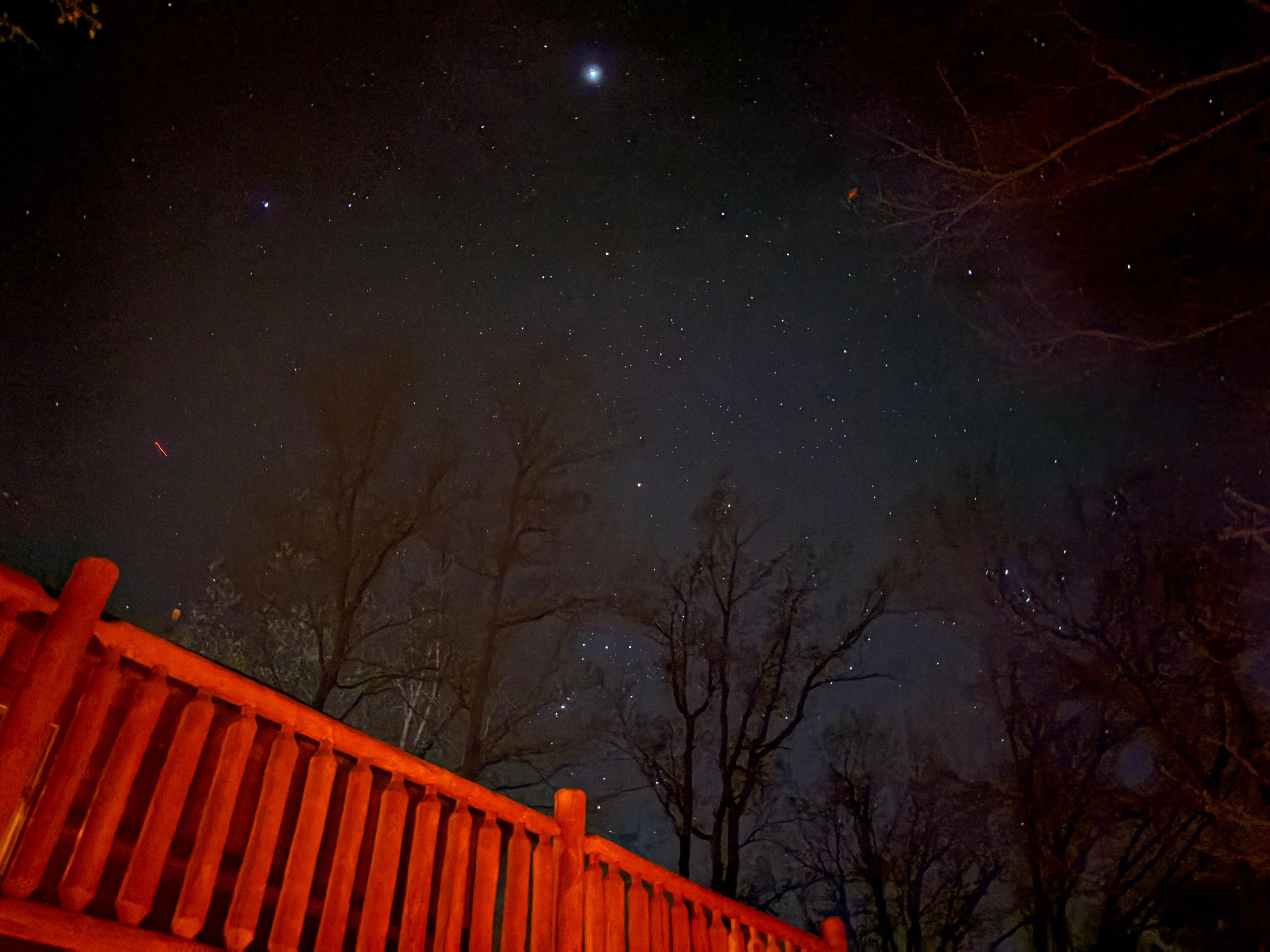 Clear skies to see the stars