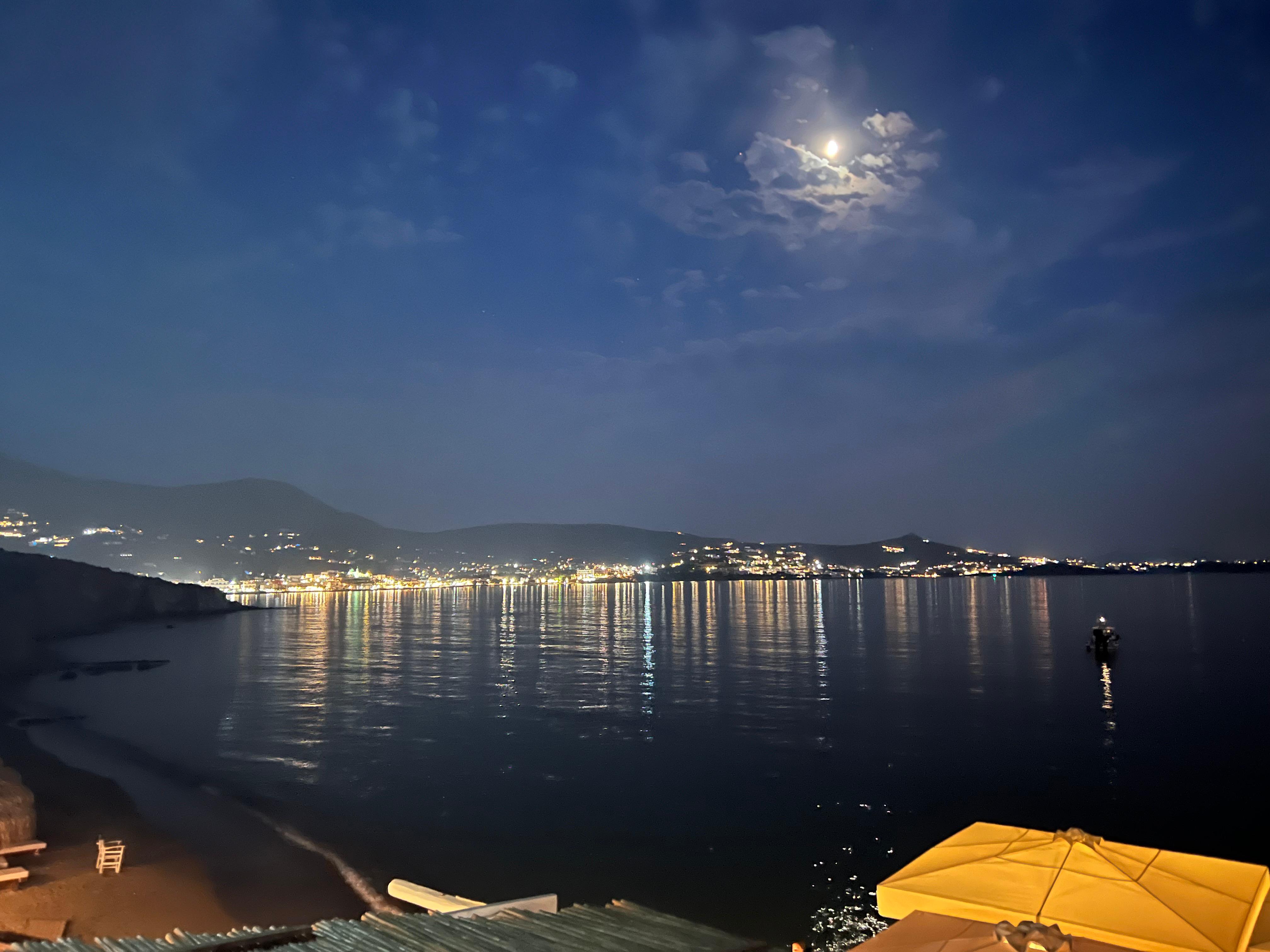 Night view from room balcony