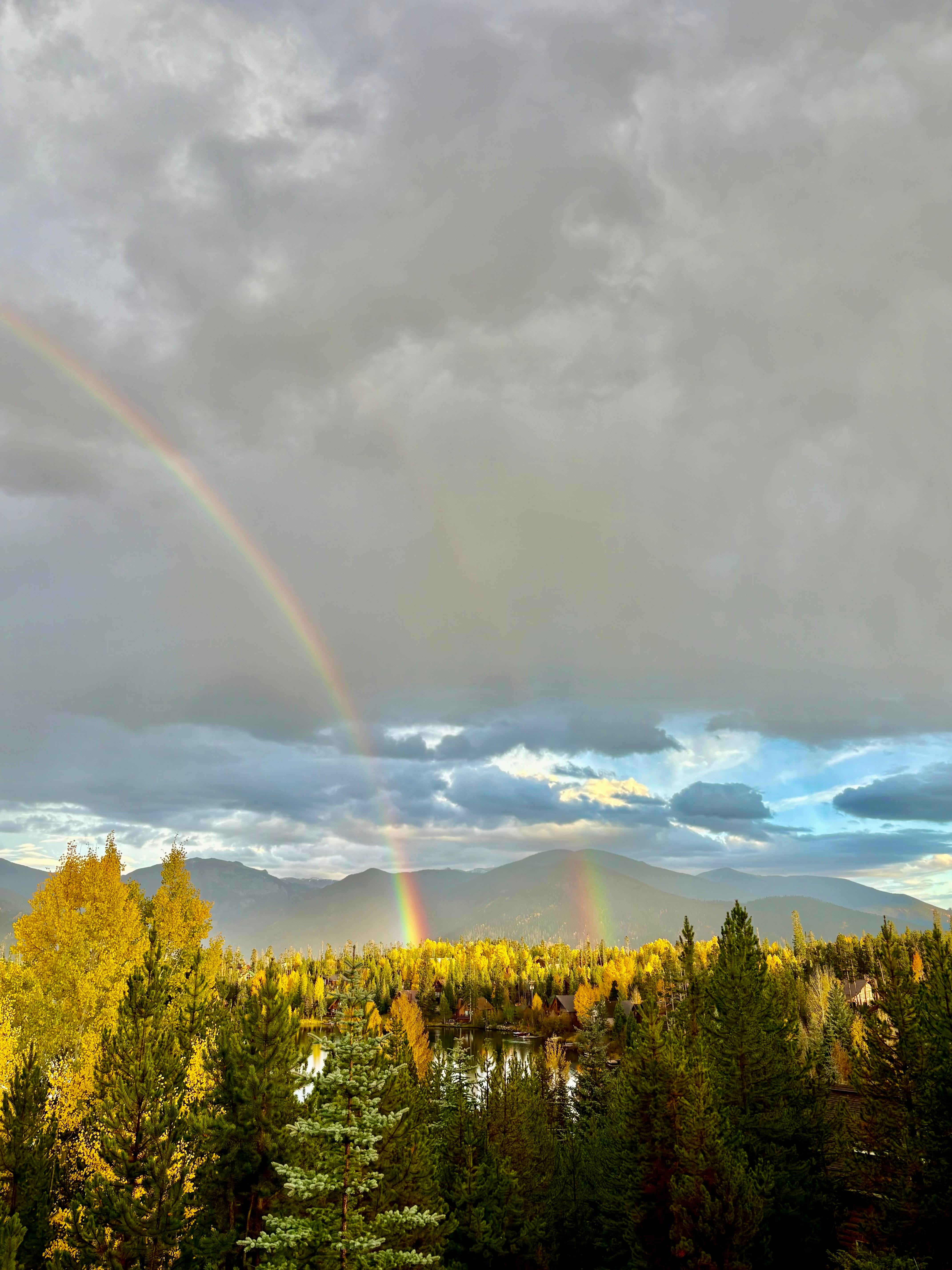 We were treated to a double rainbow. The fall colors were at peak performance and breathtaking!