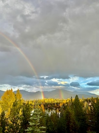 We were treated to a double rainbow. The fall colors were at peak performance and breathtaking!