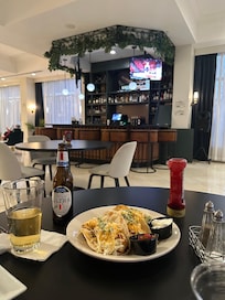 Dinner in the restaurant.