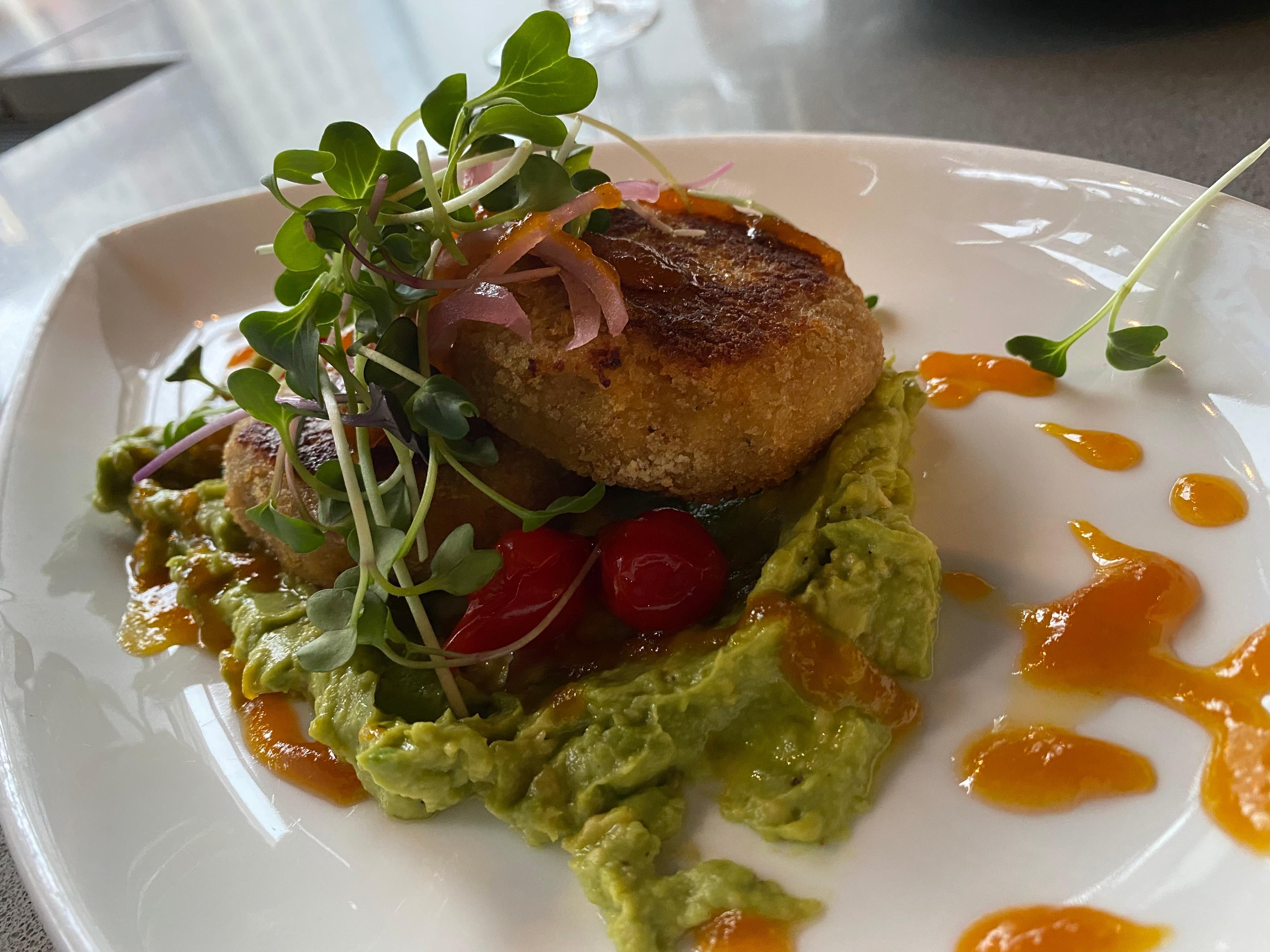 The crab cakes were delicious 